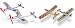 Guillow Balsa Wood Model Airplane Set - Sky Streak Twin Pack and Super Hero Twin Pack (4 Planes Total)