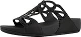 FITFLOP Women's Bumble Crystal Slide Sandals (Black,8B)