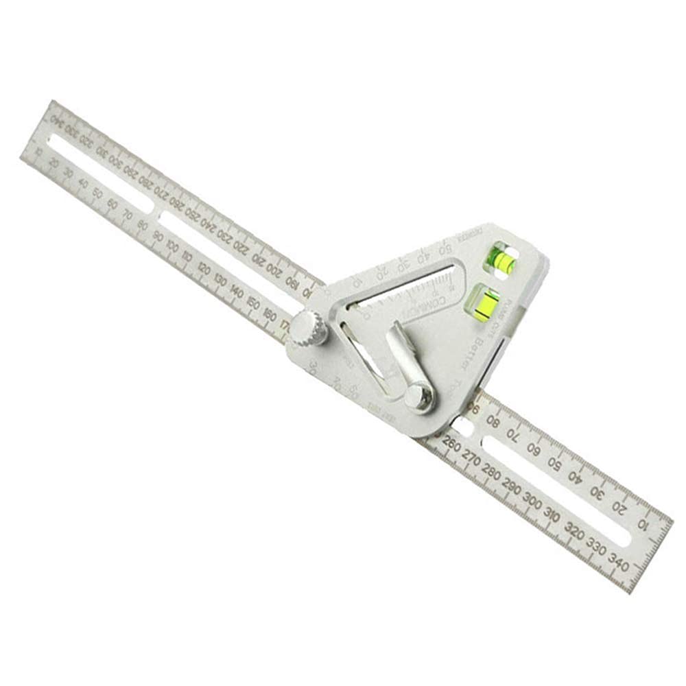 Combination Square Angle Ruler Adjustable Carpentry Square Angle Measurement Tool with Versatile Ruler Options Stainless Steel for Woodworking, Designers, Engineers