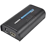 Mirabox HDMI Extender Receiver 400ft Over TCP/IP 1080P Via Rj45 Cat5 Cat5e Cat6 Supports Sky HD Box Laptop PC DVD STB PS4,Black (HSV373 RX Only)