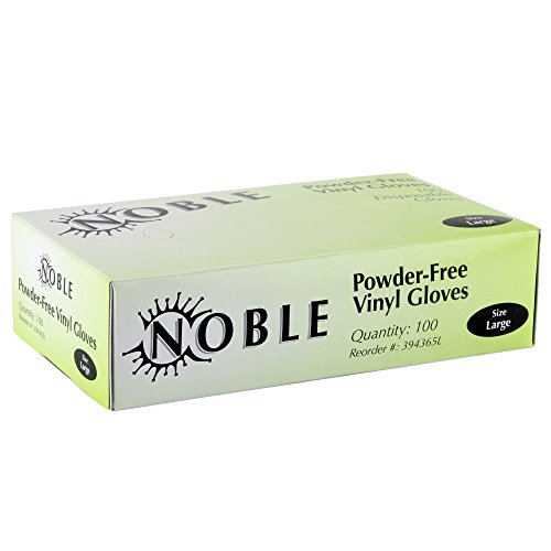 Noble Disposable Gloves Clear Medium Powder-Free Disposable Vinyl Gloves  for Foodservice Medium Size Pack of