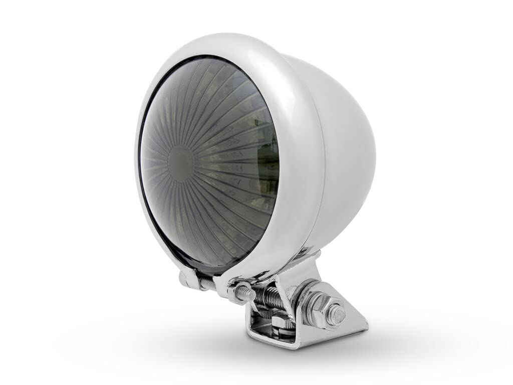 Alchemy Parts Motorbike chrome Tail light + Stop/brake Universal fit Custom Project - LED