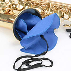 13-in-1 Saxophone Cleaning Kit with Bag for Flute Instruments Includes Cleaning Cloth, Mouthpiece Brush, Cork Grease, Thumb Rest Cushion, Clarinet Screwdriver (Blue)