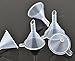Easytle 6 Mini Clear Plastic Funnels (PP) for Lab bottle & Chemical liquid & Essential Oils Blends& Sand Art & Perfume Craft Spice - 32mm/6.4mm