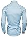Tom's Ware Mens Fashion Casual Inner Plaid Long Sleeve Button Down Shirt TWNMS310A-310B-SKYBLUE-XL