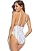 Etosell Women's Stripe One Piece Swimwear High Waist Beach Suits Monokini Swimsuits