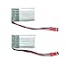 KCRTEK Lipo Battery, 2pcs 3.7V 400mah Battery with JST Plug for RC Quadcopter Holy Stone MJX X400 X 400W X800 X 300C Sky Viper S670 V950hd V950str HS200W and other Quadcopter Drone