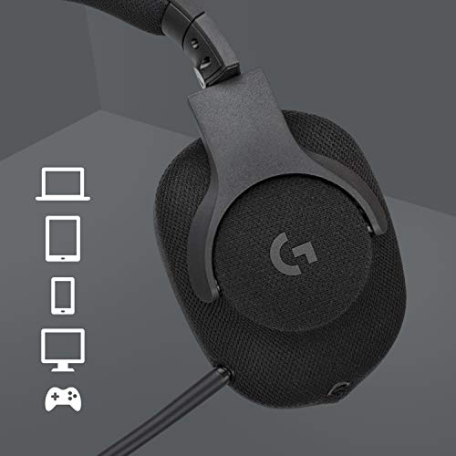 Logitech-G433-Auriculares-Gaming-con-Cable-Sonido-71-Surround-DTS-HeadphoneX-Transductores-40mm-Pro-G-Peso-Ligero-USB-y-Jack-Audio-35mm-PCMacNintendo-SwitchPS4Xbox-One-Negro