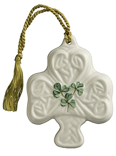 Belleek Pottery Shamrock Puff Ornament