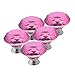 YUYIKES 40mm Diamond Shape Crystal Glass Cabinet Knobs Pink 12 Pack for Drawer Chest Bin Dresser Cupboard
