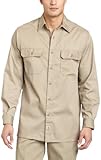 Carhartt Men's Big & Tall Twill Long Sleeve Relaxed Fit Work Shirt Button Front,Khaki,XX-Large Tall