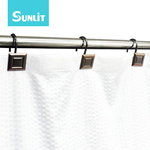 image for Sunlit Contemporary Design Square Shaped Shower Curtain Hooks Rust Pro