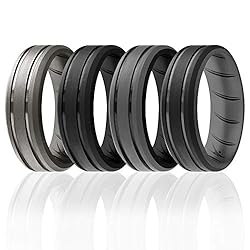 ROQ Silicone Rings for Men - Breathable Mens