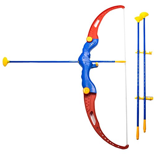 TukTek Kids First Super 25” Bow and Arrow Archery Set w/ Target & Arrows for Boys & Girls