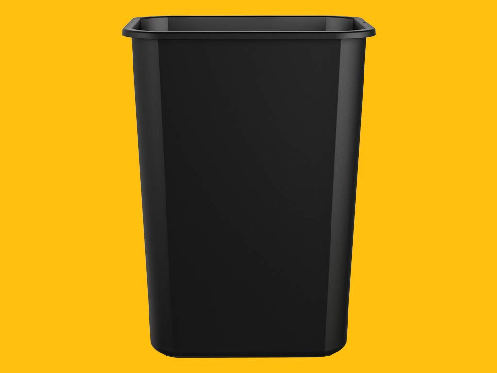 Commercial 10 Gallon Commercial Waste Basket, Black, 1-Pack: Industrial & Scientific