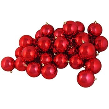 Christmas Ornament Caps and Hooks Amazon com 60ct Matte Red Hot Shatterproof Christmas Ball 