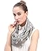 Lina & Lily Penguin Print Infinity Loop Women's Scarf (Grey)