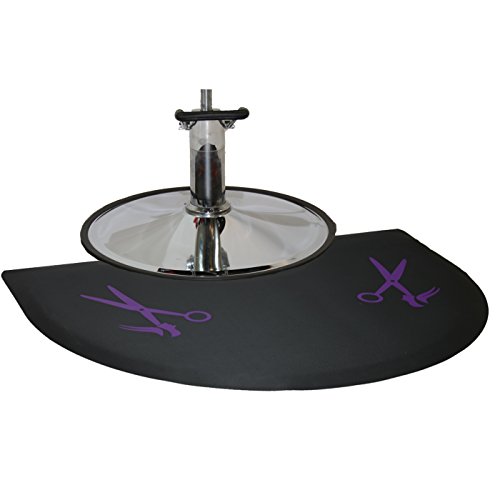LCL Beauty Purple Reclining Hydraulic All Purpose Cutting Shampoo Chair & Anti-Fatigue Floor Mat for Salon Spa Beauty Equipment