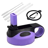 Vanteen Straw Lid Set for Hydro Flask Wide Mouth Sports Water Bottle (Purple/Black, 1-Pack)