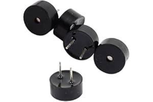5Pcs 3V 5V 2 Pin Active Buzzer Alarm Speaker Electromagnetic Continuous Beep Piezo Buzzers for Computer Printer DIY Electroni