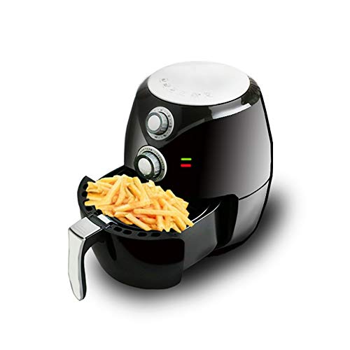 Click Here to See More Images New Air Fryer, 1400W Oil-free Air Fryer, 2.8L Large Capacity Household Fries Machine, Black,Recipes, Healthy Cookware Food Oven