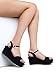 Women's Platform Sandal - Slip On Comfort Platform Wedge Open Peep Toe Fashion - Chunky Platform Ankle Strap Walking Shoe