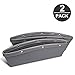 Car Seat Catcher,Topist Catch Caddy Seat Pocket Catcher Leather Auto Seat Side Slit Pocket Drop Catcher Organizer Fills Gaps between Seat & Console, 2 Pcs (Grey)