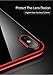 Cafele soft TPU case for iPhone X cases ultra thin transparent plating shining case for iPhone X Mixed silicon cover (Red)