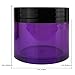 Beauticom 24 Pieces 30G/30ML(1 Oz) Thick Wall Round PURPLE CLEAR Plastic Container Jars with Black Flat Top Lids - Leak-Proof Jar - BPA Free