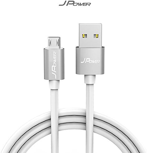 Taiwan JPower Premium Reversible Micro USB Cable for Fastest Charging Flash Data Syncing (1M White MicroUSB cable)