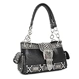 Montana West Buckle Collection Satchel Vegan