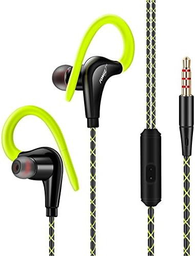 YIFAFESU In-Ear Earbuds Sweatproof Earbuds Headphones with Remote and Mic Noise Sound Isolating Earphones for Apple devices, Android smartphones (S760-green)