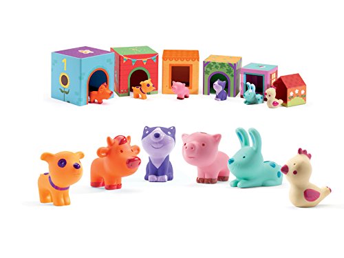 Djeco Stackable Cubes, Topanifarm (12 pc)