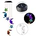 SUMERSHA Moon Star Wind Chime, Color Changing LED Solar Mobile Star Moon Wind Chimes Hanging Outdoor Solar Lights for Home Party Yard Garden Night Decoration (Star Moon Light)