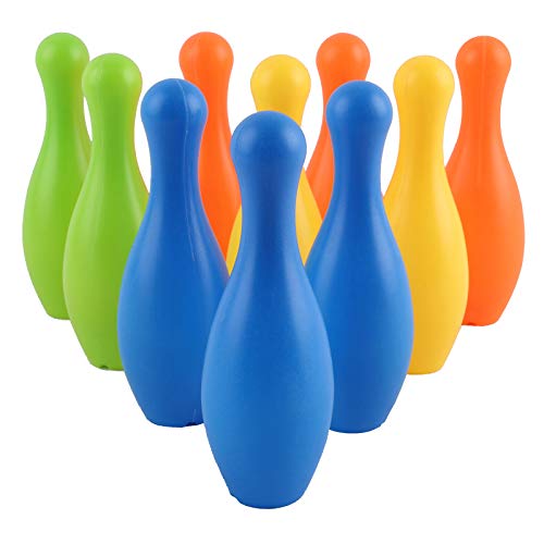 image for Toy Bowling Play Set Deluxe for Children Children's Colorful 12 Piece 