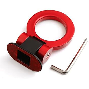 DTOUCH Racing IS-07220 Universal ABS Red Bumper Car Sticker Adorn Car Dummy Tralier Tow Hook Kit Car Series of Exterior Auto Accessories