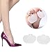Ball of Foot Cushions, Gel Forefoot Insoles for Metatarsal Support and Foot Pain Instant Relief, Mortons Neuroma Cups for Women and Men, Perfect for High Heels (1 Pairs,White) - Happy Hours