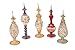 CraftsOfEgypt LOT/Set of 5 Golden Mouth Blown Egyptian Perfume Bottles Glass vials Height 6 inch (16 cm)