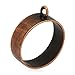 10PCS 32mm Round Open Back Bezel Pendant, Open Back for Resin, Polymer, etc. Open Back Frame with 1 Loop, Antique Copper