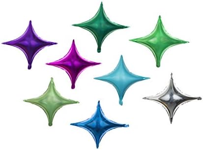 Star Balloon Happy Birthday Party - Set of 16 Pack Mylar Foil 26 Inch Helium Reusable Ballons For Congratulation Decoration Anniversary Festival Graduation Bouquet Gift Idea Engagement Celebration