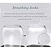 +MD Diabetic Socks for Men Women-6 Pairs Ankle Non-Binding Extra Wide, Seamless Circulator Socks for Edema 13-15 White