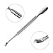 BEZOX Professional Cuticle Pusher Kit Stainless Steel Dual-Ended Nail Cleaner Trimmer & Callus Removal Fork - 3 PCS Pack