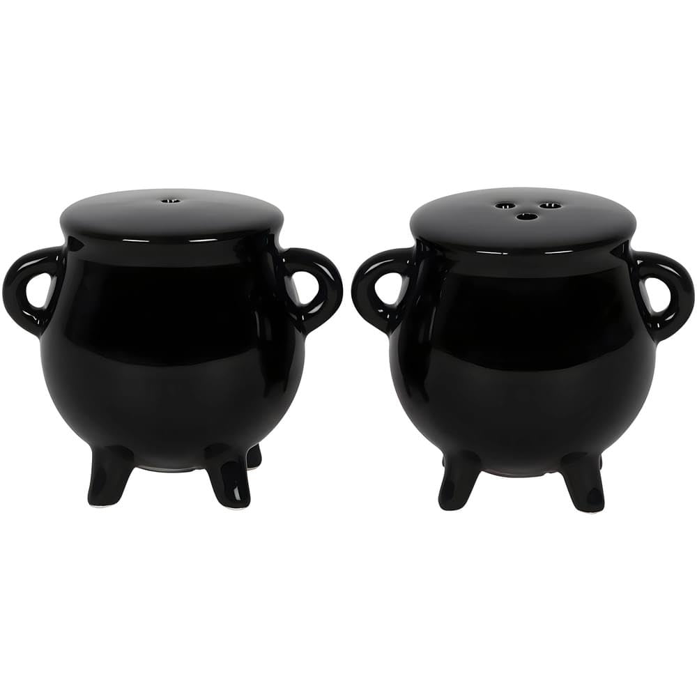 Cauldron Cruet Set Condiment Set Black 7x6cm