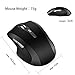 Tsmine Silent Rechargeable Wireless Mouse Noiseless Mute Mouse,3 Adjustable DPI,6 Buttons for for Laptop, MacBook 2017 and Android OS Tablet, Black