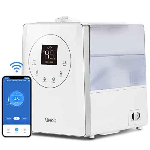 Levoit Smart Luftbefeuchter für große Räume, Warm&Kalter Nebel, 6L