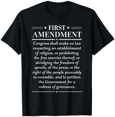 Amazon.com: Free speech T-shirt Freedom of speech first amendment