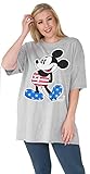 Disney Women Plus Size T-Shirt Mickey Mouse American Flag Print (1X)