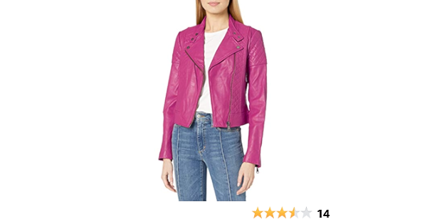 bagatelle pink leather jacket