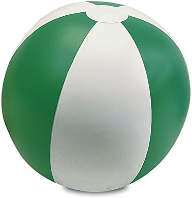 green and white beach balls