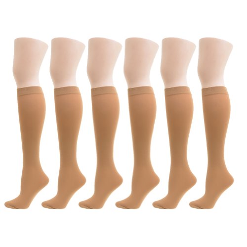 Angelina 70D Opaque Knee High Trouser Socks (Pack of 6 Pairs)
